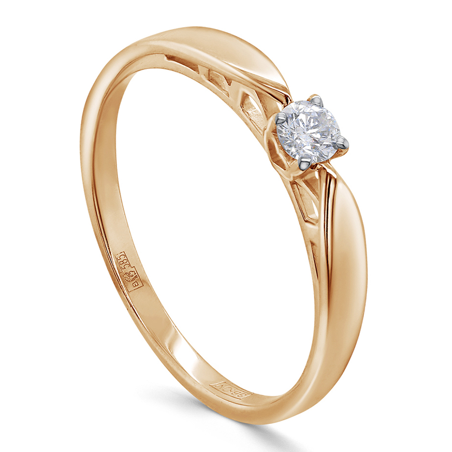 Кольцо, золото, бриллиант, 1-0634-1000